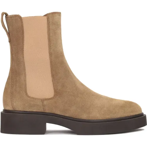 Dunkel Beige Wildleder Chelsea Stiefel , Damen, Größe: 40 EU - Kazar - Modalova