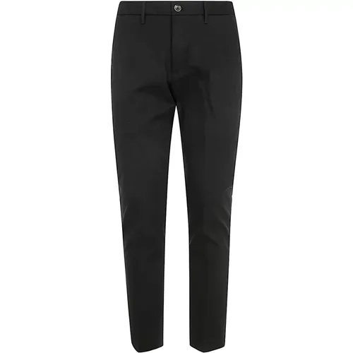 Schwarze Slim Chino Hosen für Männer , Herren, Größe: L - Nine In The Morning - Modalova