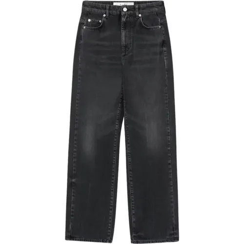 Schwarze Wide Cut Jeans , Herren, Größe: W34 - Séfr - Modalova