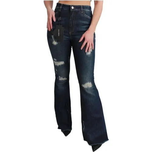 Retro Flared Blaue Denim Jeans - Dolce & Gabbana - Modalova