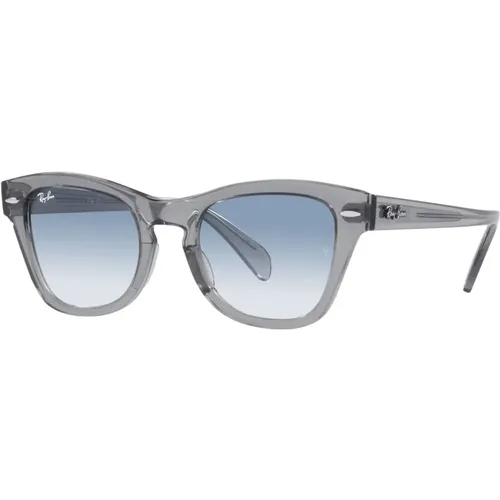 Trendige Transparente Grau/Blau Sonnenbrille , unisex, Größe: 53 MM - Ray-Ban - Modalova