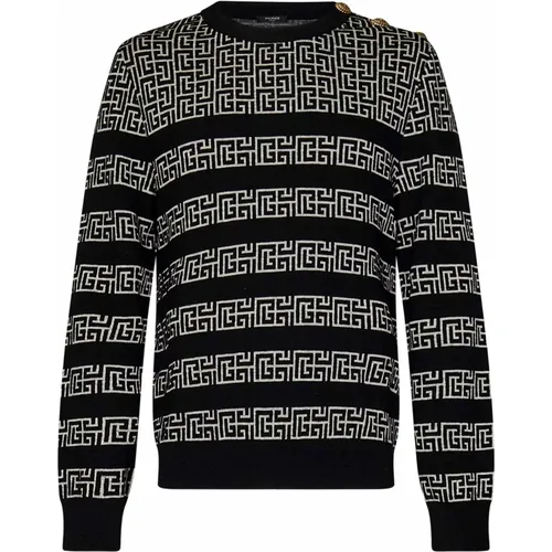 Ivory Sailor Sweater Aw24 , male, Sizes: L, XL, M, S - Balmain - Modalova