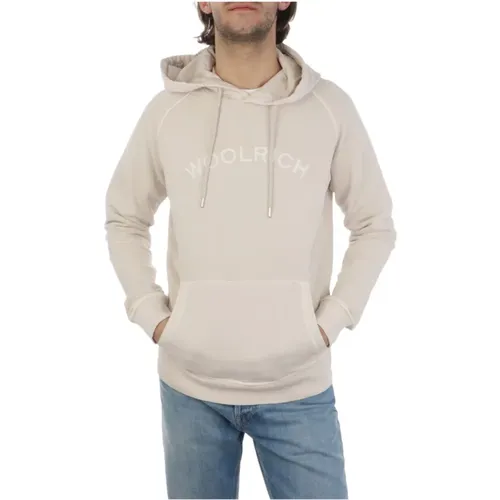 Cozy Varsity Hoodie for Men , male, Sizes: L, S, XL - Woolrich - Modalova