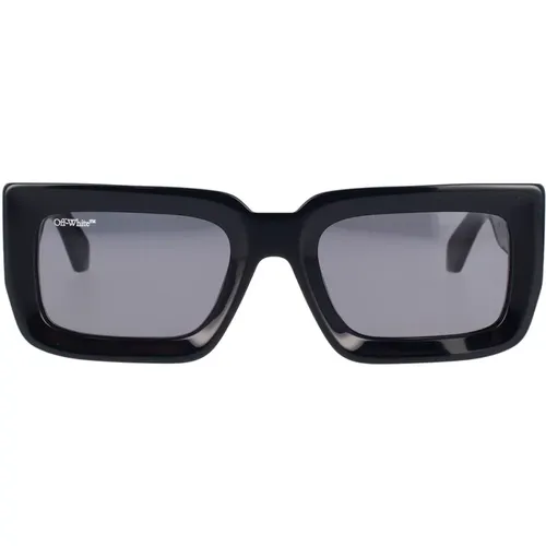 Boston Sunglasses Dark Grey , male, Sizes: 54 MM - Off White - Modalova