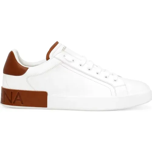 Low Top Leather Sneaker , male, Sizes: 8 UK, 6 UK, 9 1/2 UK, 7 UK, 9 UK, 8 1/2 UK, 10 UK, 7 1/2 UK - Dolce & Gabbana - Modalova