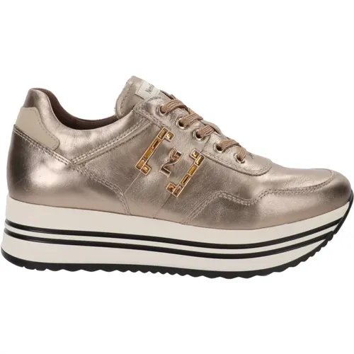 Leather Sneakers for Women , female, Sizes: 3 UK, 4 UK, 5 UK, 6 UK - Nerogiardini - Modalova