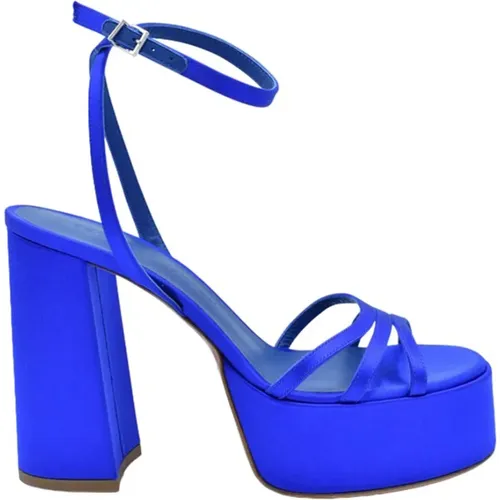 Silk Platform Sandals , female, Sizes: 7 UK, 4 UK, 6 UK, 5 UK - Sergio Levantesi - Modalova