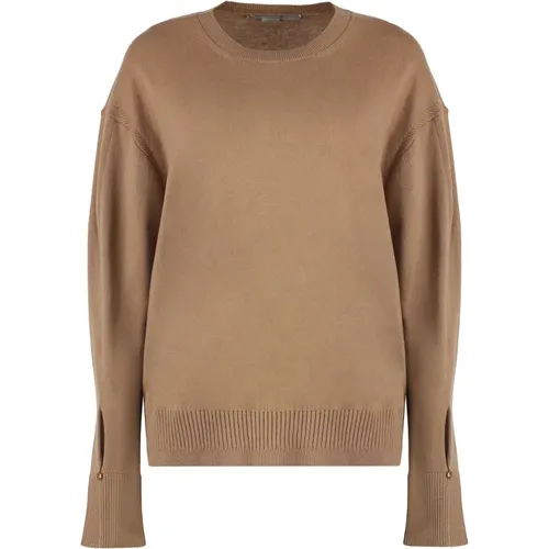 Gerippter Strickwollpullover , Damen, Größe: S - Stella Mccartney - Modalova