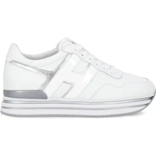 Metallic Leather Sneakers , female, Sizes: 5 UK, 4 1/2 UK, 3 1/2 UK, 4 UK, 6 1/2 UK, 6 UK, 2 UK, 5 1/2 UK, 2 1/2 UK, 7 UK - Hogan - Modalova