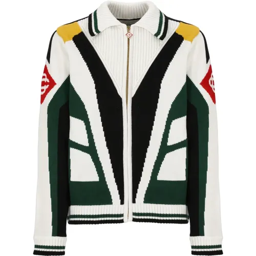 Cotton Jacket with Logo , male, Sizes: M - Casablanca - Modalova