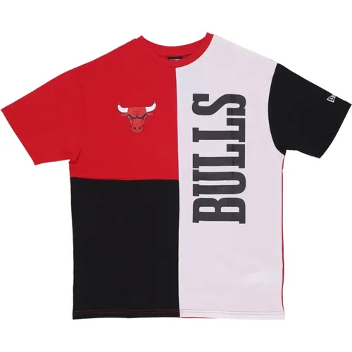 Chicago Bulls Logo T-Shirt Rot/Schwarz , Herren, Größe: S - new era - Modalova