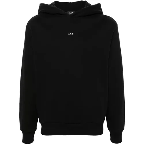 Micro Logo Print Hoodie , Herren, Größe: M - A.P.C. - Modalova