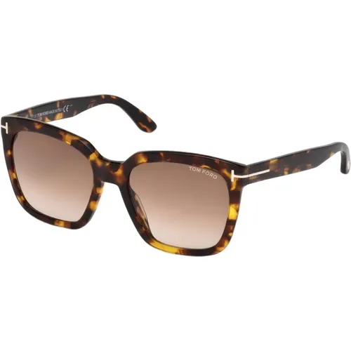 Amarra Sunglasses in Havana/ Shaded , female, Sizes: 55 MM - Tom Ford - Modalova