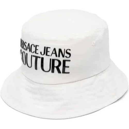 Weiße Fischerhut , Damen, Größe: M - Versace Jeans Couture - Modalova
