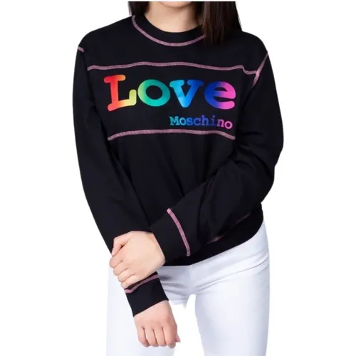 Multicolor Logo Rundhals Sweatshirt - Moschino - Modalova