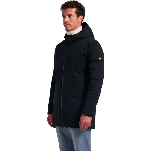 Schwarzer Softshell Gepolsterter Kapuzenmantel Clem , Herren, Größe: L - Ciesse Piumini - Modalova