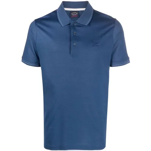 Cotton polo shirt with tone to tone logo , male, Sizes: 4XL, 2XL - PAUL & SHARK - Modalova