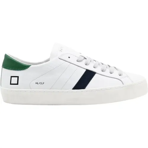 Low White-Green Sneakers , male, Sizes: 7 UK, 9 UK, 11 UK, 6 UK - D.a.t.e. - Modalova