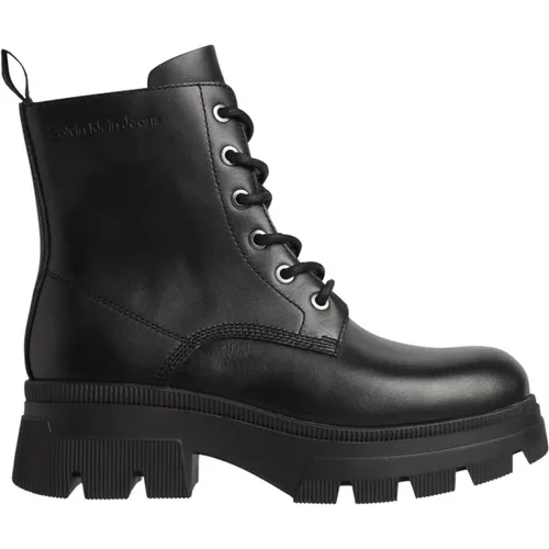 Chunky Combat Lace-Up Boot , female, Sizes: 8 UK, 3 UK - Calvin Klein - Modalova