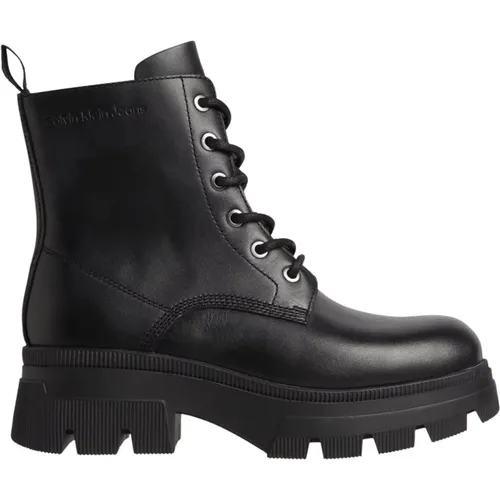 Chunky Combat Lace-Up Boots , female, Sizes: 8 UK, 3 UK, 6 UK - Calvin Klein - Modalova