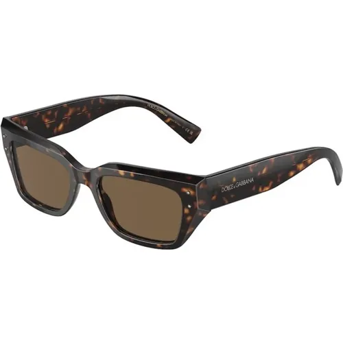 Braune Dunkle Rahmen Sonnenbrille , unisex, Größe: 52 MM - Dolce & Gabbana - Modalova