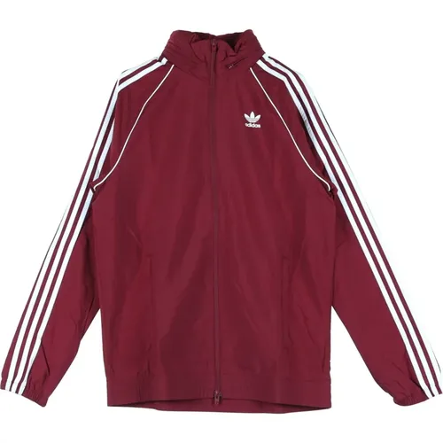 Collegiate Burgundy Windbreaker Jacket - Adidas - Modalova