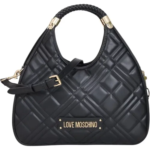 Gepolsterte Handtasche mit abnehmbarem Riemen - Love Moschino - Modalova