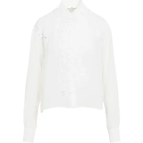 Weiße Seidenbluse Eleganter Stil - Ermanno Scervino - Modalova