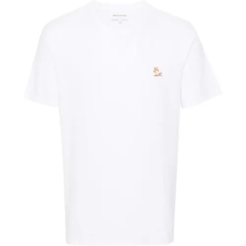 Signature Fox Motif T-shirts and Polos , male, Sizes: L, XL - Maison Kitsuné - Modalova