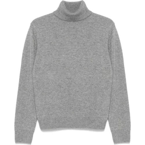 Grey Knitted Sweater with Roll Neck , female, Sizes: M - MC2 Saint Barth - Modalova