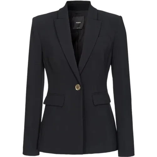 Stretch Crepe Jacket , female, Sizes: M, L, XL, S, 2XS - pinko - Modalova
