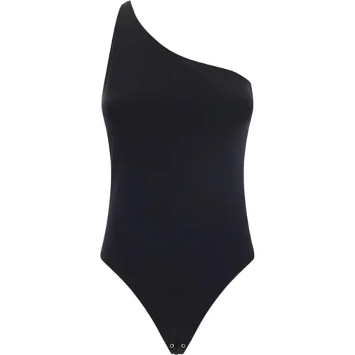 Open-Back One Shoulder Bodysuit , female, Sizes: XS, M, 2XS, S - alexander mcqueen - Modalova