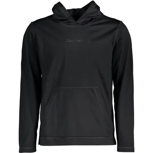 Long Sleeve Sports Hooded Sweatshirt with Central Pocket and Logo Print , male, Sizes: XL, 2XL, S, M, L - Calvin Klein - Modalova