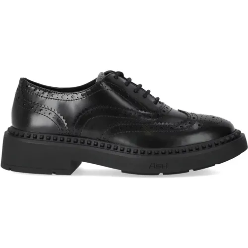 Schwarze Schnür-Brogue Stiefeletten , Damen, Größe: 37 EU - Ash - Modalova