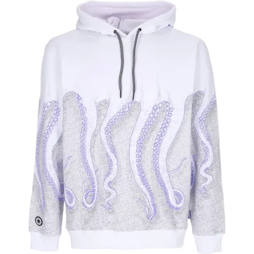 Milan Weiße Hoodie Langarm , Herren, Größe: L - Octopus - Modalova