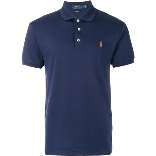 Blauer Strick-Polo - Polo Ralph Lauren - Modalova