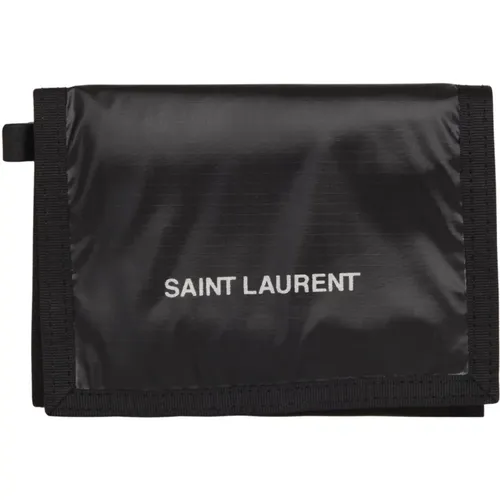 Nylon Nuxx Wallet with Chain , male, Sizes: ONE SIZE - Saint Laurent - Modalova