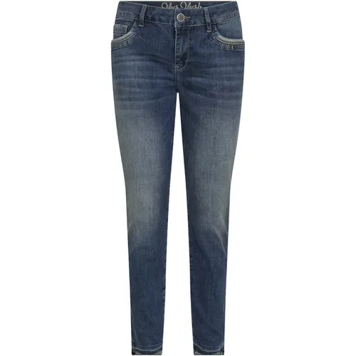 Slim-Fit Jeans with Embroidered Details , female, Sizes: W29, W25, W26, W24, W30, W31, W27, W28, W33 - MOS MOSH - Modalova