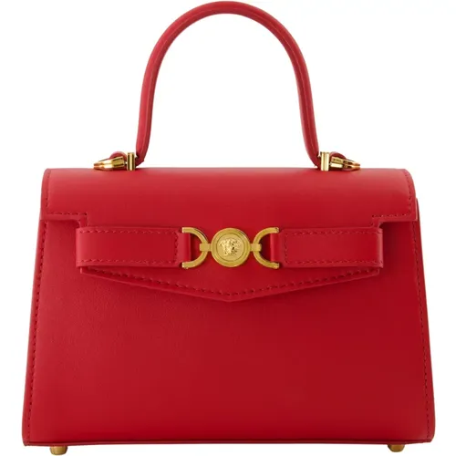 Rote Leder Mini Medusa Tasche - Versace - Modalova