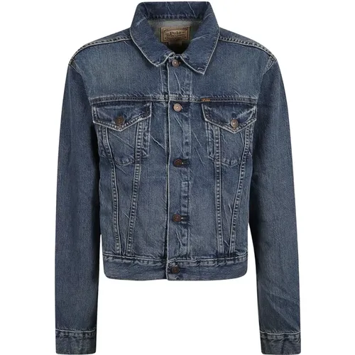 Indigo Denim Jacket Classic Style , female, Sizes: L, S, M - Ralph Lauren - Modalova