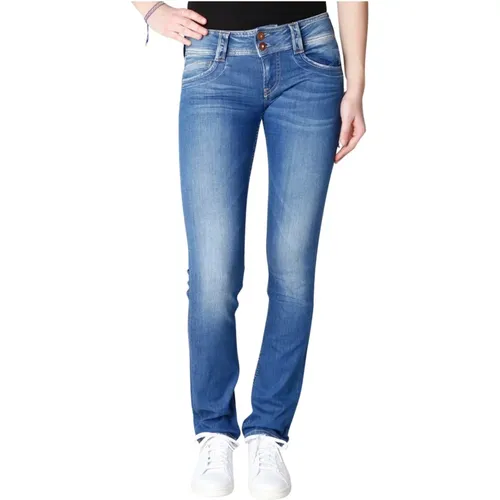 Gen Straight Fit Mid Waist Jeans , Damen, Größe: W25 L32 - Pepe Jeans - Modalova