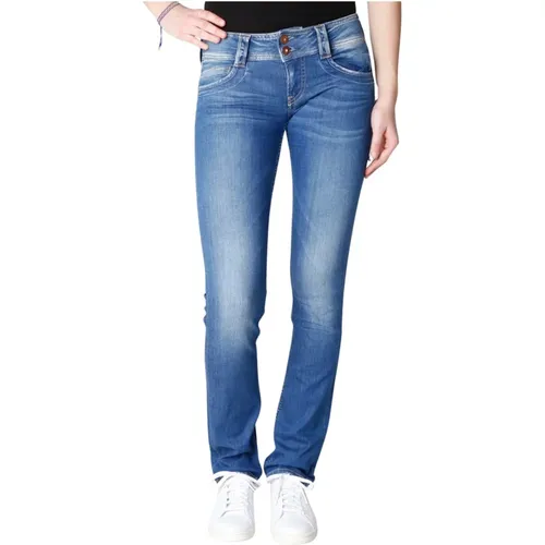 Gen Straight Fit Mid Waist Jeans , Damen, Größe: W27 L34 - Pepe Jeans - Modalova