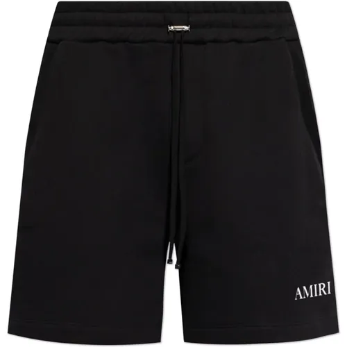 Cotton shorts with printed logo , male, Sizes: L, M, XL - Amiri - Modalova