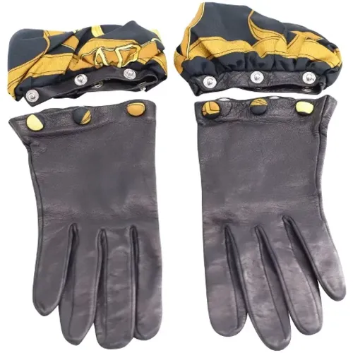 Pre-owned Leder gloves , unisex, Größe: ONE Size - Hermès Vintage - Modalova