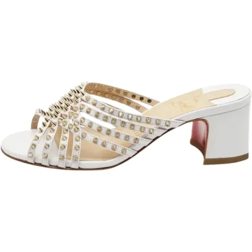 Pre-owned Leather sandals , female, Sizes: 1 1/2 UK - Christian Louboutin Pre-owned - Modalova