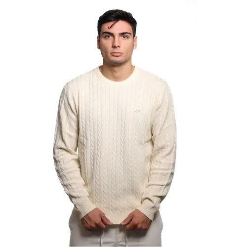 Herren Strickpullover mit Zopfmuster - Sun68 - Modalova