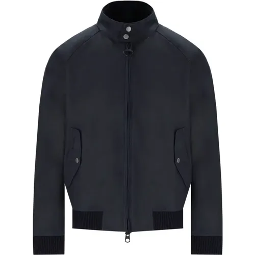 Navy Blaue Gewachste Baumwolljacke - Baracuta - Modalova