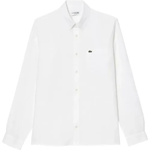 Linen Shirt Must-Have Minimal Style , male, Sizes: XL, 5XL, 2XL, L, 3XL, 4XL, M, S - Lacoste - Modalova