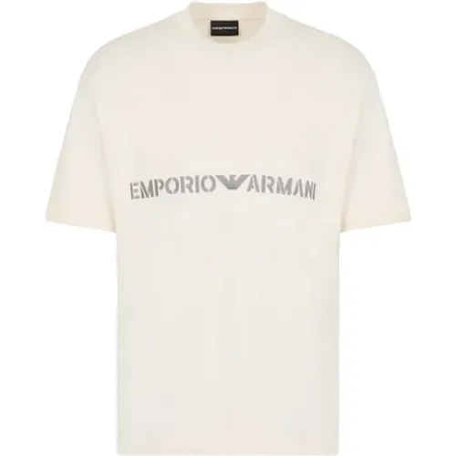 Baumwoll T-Shirt , Herren, Größe: S - Emporio Armani - Modalova