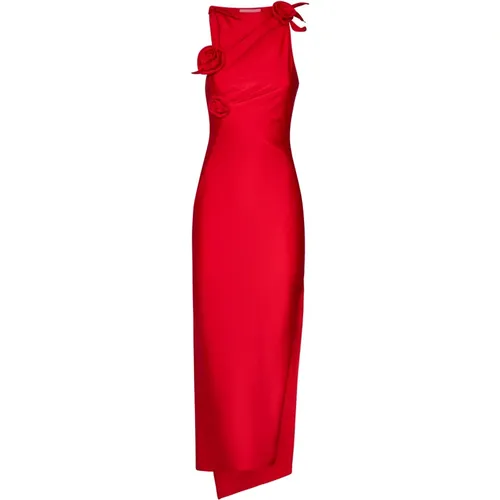 Rotes Asymmetrisches Blumenkleid Aw24 , Damen, Größe: S - Coperni - Modalova